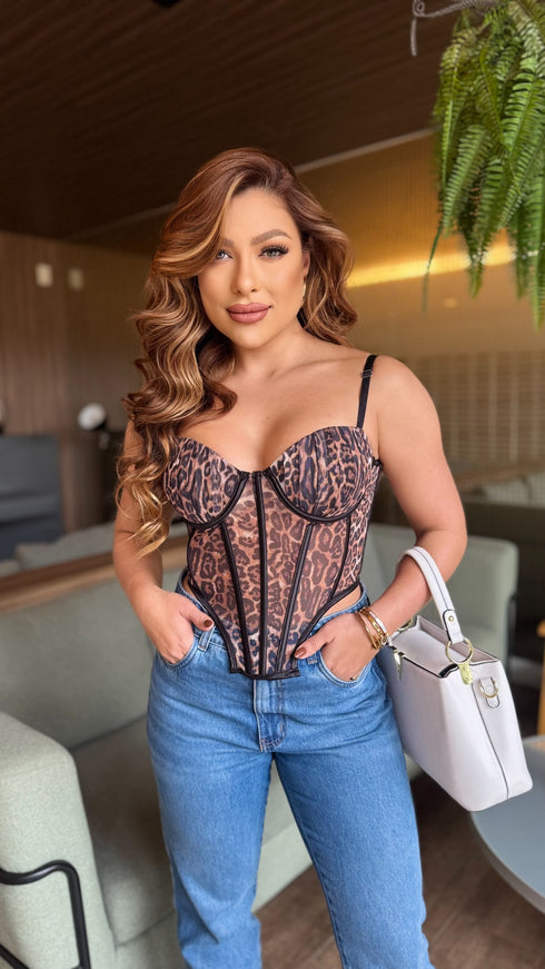 Top Corset Animal Print