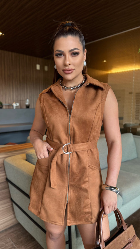 Vestido suede Bia