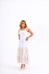 Vestido Alça Laço Bordado Dourado
