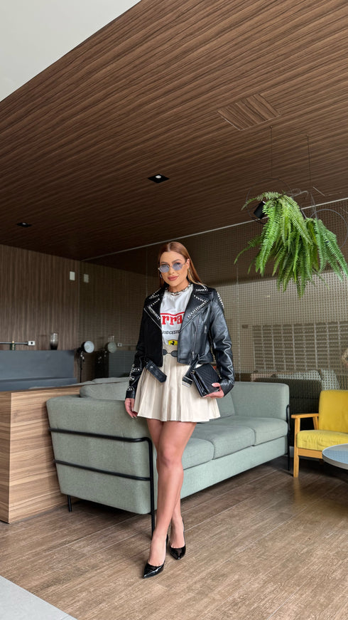 Jaqueta couro ecológico Star