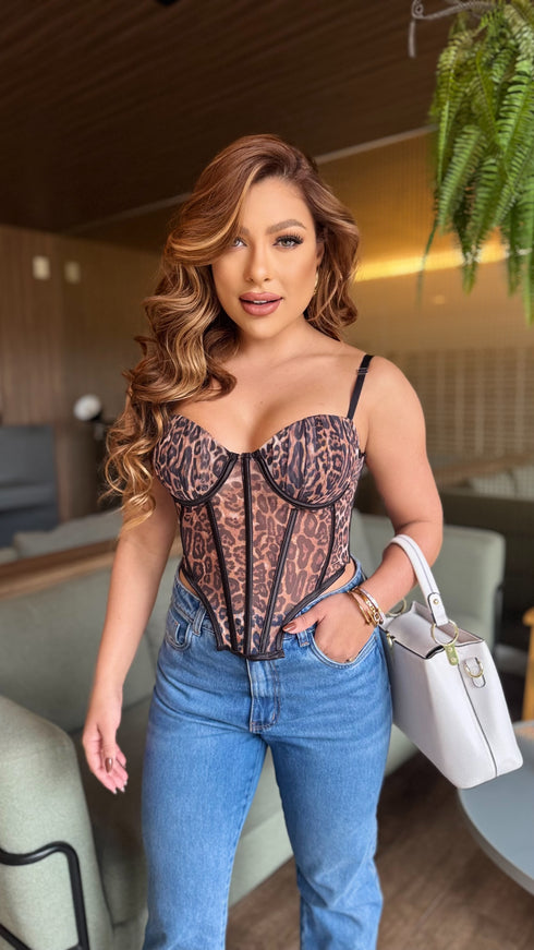 Top Corset Animal Print