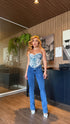Top Corset Floral Estruturado